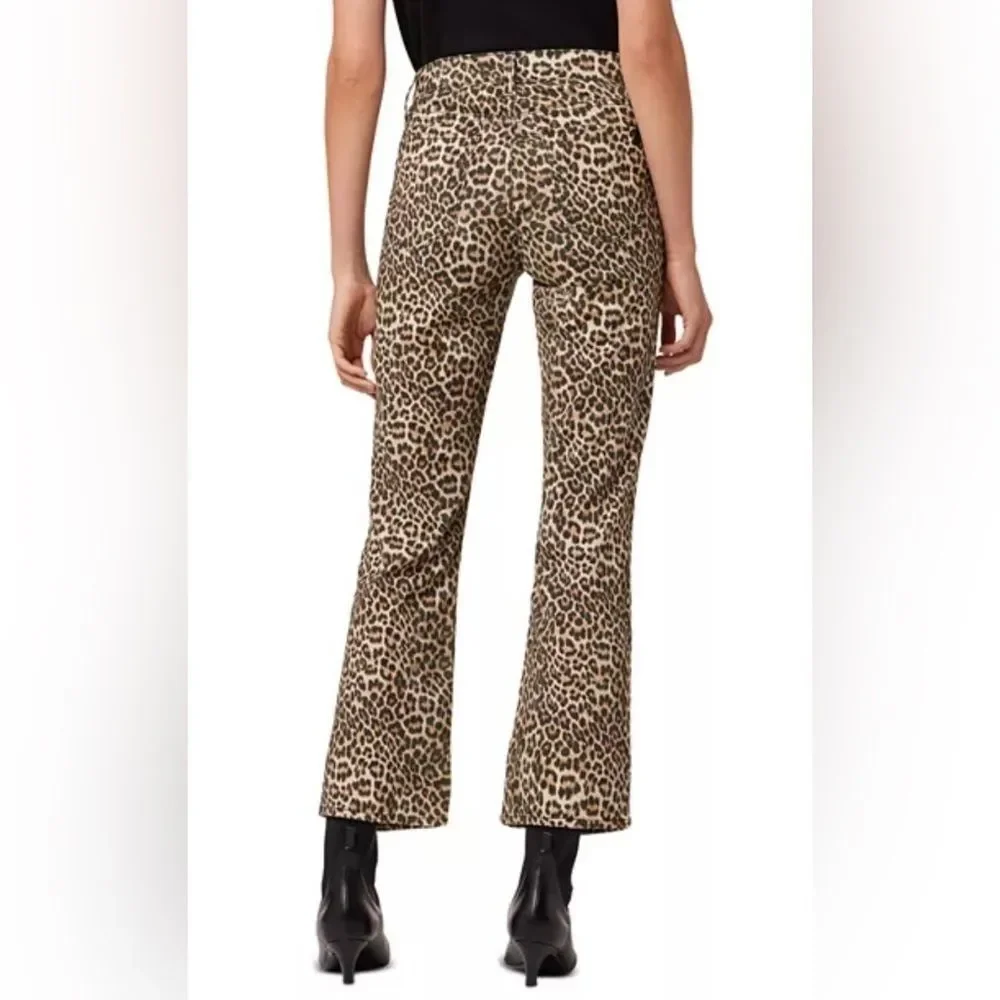 Joe’s Jeans leopard print Callie high rise cropped boot jean size 24_2